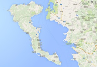 corfu-kaart
